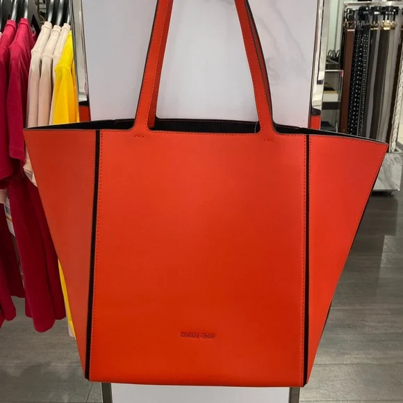 Michael Kors Vibrant Orange Tote - Picture 7 of 9
